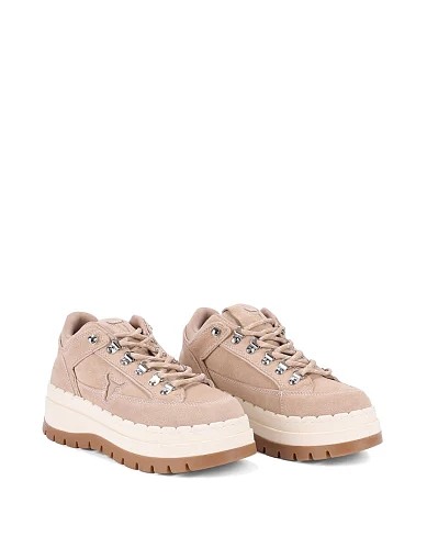 Женские кроссовки WINDSOR SMITH велюровые бежевые - фото 2 - Miraton