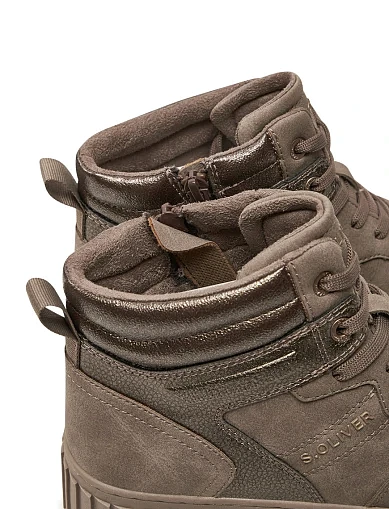 Женские ботинки кожаные бежевые - фото 5 - Miraton