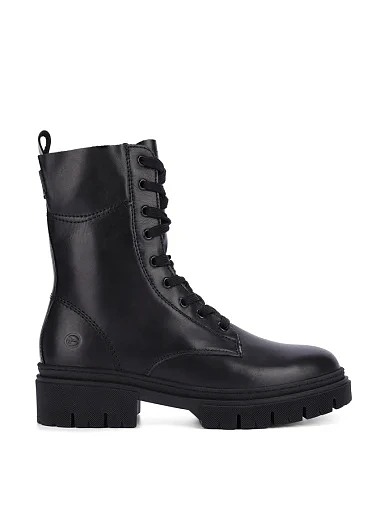 Женские ботинки Tamaris кожаные черные - фото 1 - Miraton