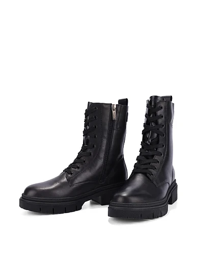 Женские ботинки Tamaris кожаные черные - фото 2 - Miraton