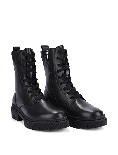 Женские ботинки Tamaris кожаные черные - фото 3 - Miraton