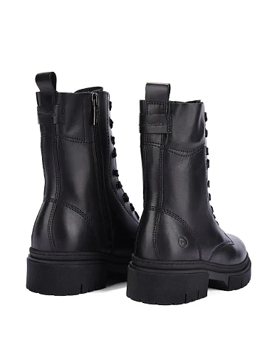 Женские ботинки Tamaris кожаные черные - фото 4 - Miraton