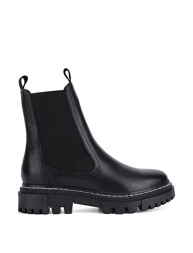 Женские ботинки челси Tamaris кожаные черные - фото 1 - Miraton