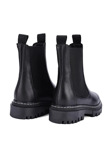 Женские ботинки челси Tamaris кожаные черные - фото 4 - Miraton