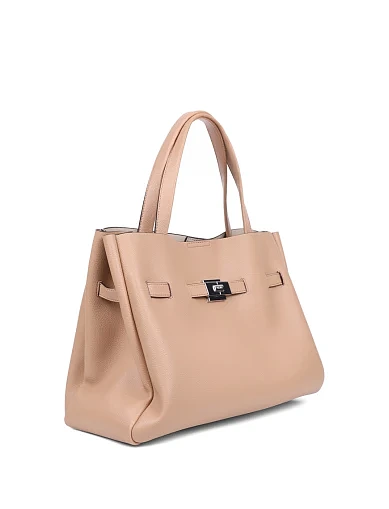Жіноча сумка тоут з екошкіри бежева(R52DAK43) - фото 2 - Miraton