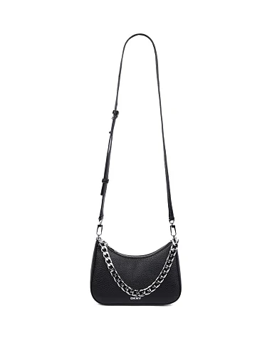 Женская сумка через плечо из экокожи черная - фото 4 - Miraton