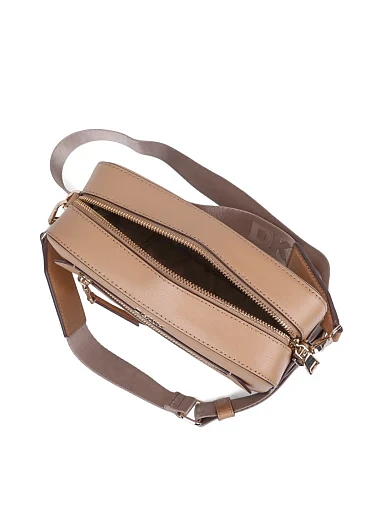 Жіноча сумка крос-боді шкіряна бежева(R42E3E22) - фото 5 - Miraton