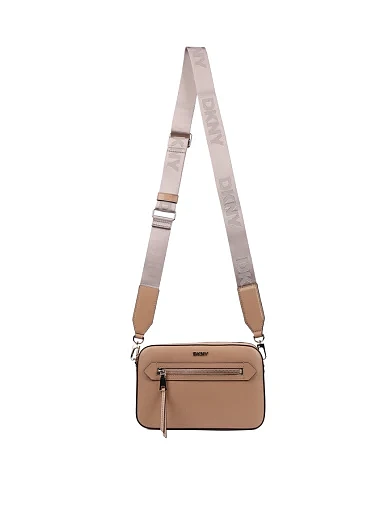 Жіноча сумка крос-боді шкіряна бежева(R42E3E22) - фото 6 - Miraton