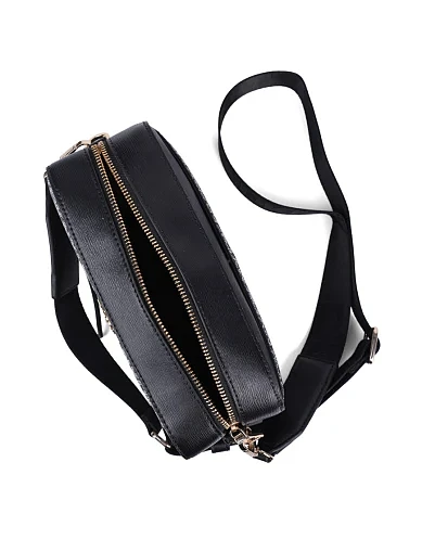 Женская сумка кросс-боди из экокожи черная - фото 5 - Miraton