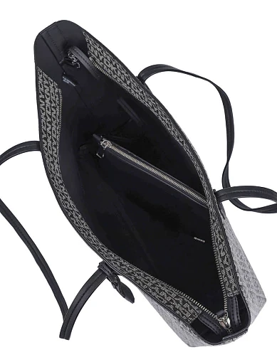 Женская сумка тоут из экокожи черная - фото 7 - Miraton