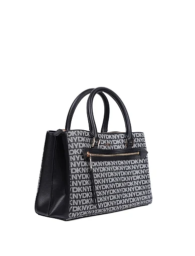 Женская сумка тоут из экокожи черная - фото 2 - Miraton