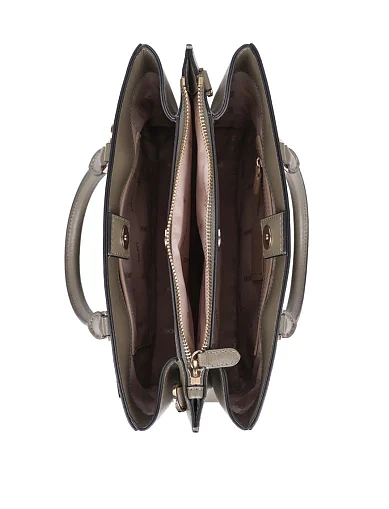 Женская сумка тоут кожаная зеленая - фото 6 - Miraton