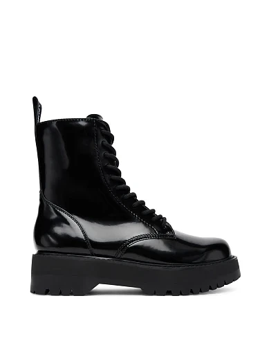 Женские ботинки из экокожи черные - фото 1 - Miraton