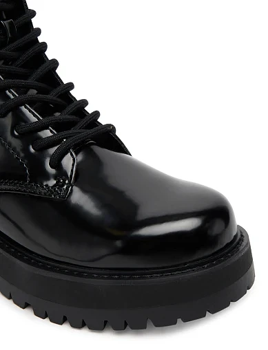 Женские ботинки из экокожи черные - фото 5 - Miraton