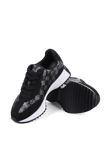 Женские кроссовки DKNY из экокожи черные - фото 2 - Miraton