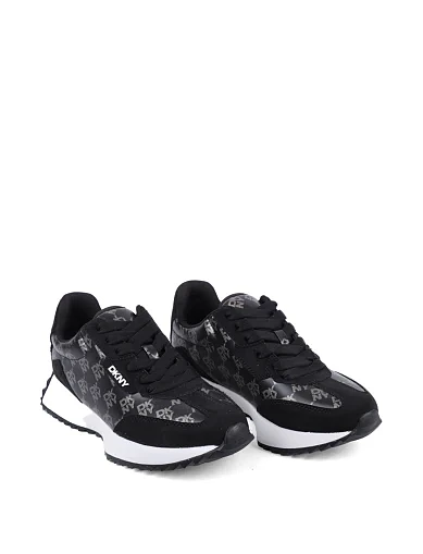 Женские кроссовки DKNY из экокожи черные - фото 3 - Miraton