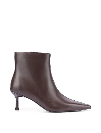 Женские ботинки MIRATON кожаные коричневые - фото 1 - Miraton