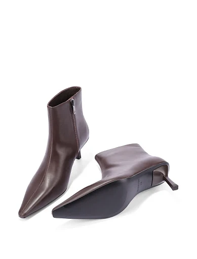 Женские ботинки MIRATON кожаные коричневые - фото 5 - Miraton