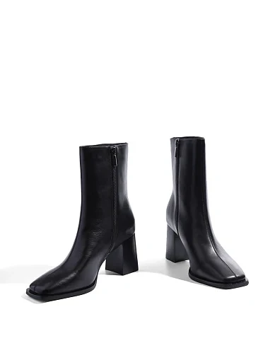 Женские ботинки MIRATON кожаные черные - фото 2 - Miraton