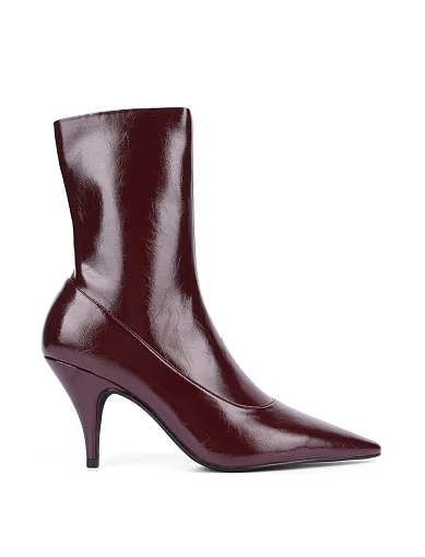 Жіночі черевики JEFFREY CAMPBELL з екошкіри бордові(LOOKER) - фото 2 - Miraton