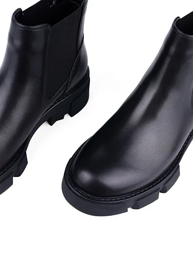 Женские ботинки челси MIRATON кожаные черные - фото 5 - Miraton