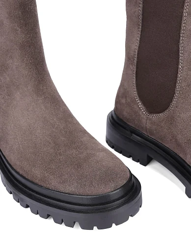 Женские ботинки челси Attizzare велюровые серые - фото 5 - Miraton