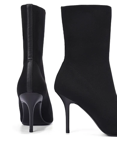 Женские ботинки MIRATON тканевые черные - фото 2 - Miraton