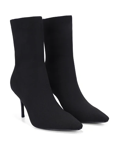 Женские ботинки MIRATON тканевые черные - фото 3 - Miraton