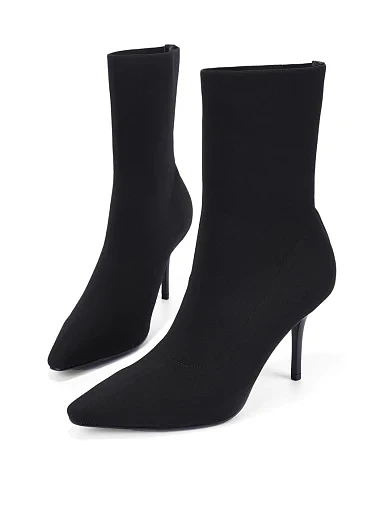 Женские ботинки MIRATON тканевые черные - фото 5 - Miraton