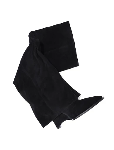 Женские ботфорты MIRATON велюровые черные - фото 3 - Miraton