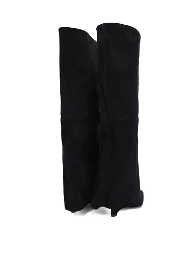 Женские ботфорты MIRATON велюровые черные - фото 5 - Miraton