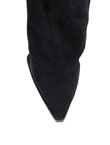 Женские ботфорты MIRATON велюровые черные - фото 6 - Miraton