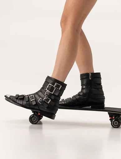 Жіночі черевики MIRATON шкіряні чорні(866-6) - фото 2 - Miraton