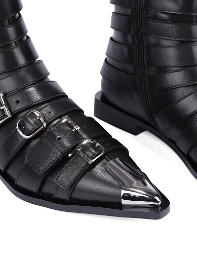 Жіночі черевики MIRATON шкіряні чорні(866-6) - фото 6 - Miraton