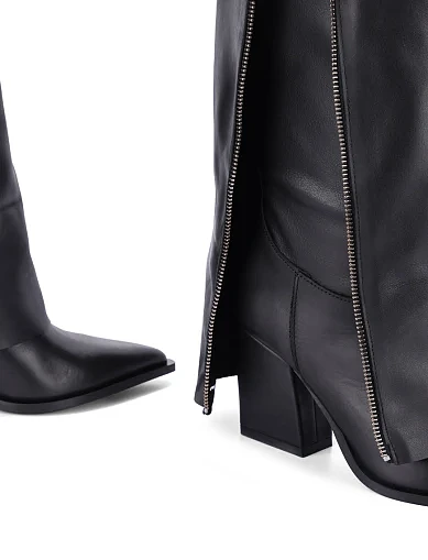Жіночі чоботи MIMMU шкіряні чорні(M2726M9) - фото 2 - Miraton