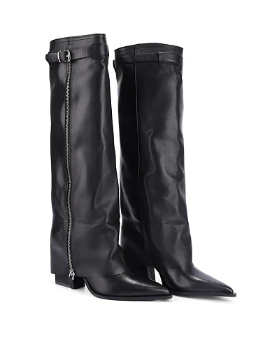 Жіночі чоботи MIMMU шкіряні чорні(M2726M9) - фото 3 - Miraton