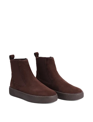 Жіночі черевики челсі MIRATON велюрові коричневі(201-24102-17-2) - фото 3 - Miraton