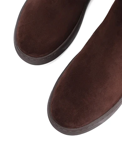 Жіночі черевики челсі MIRATON велюрові коричневі(201-24102-17-2) - фото 5 - Miraton