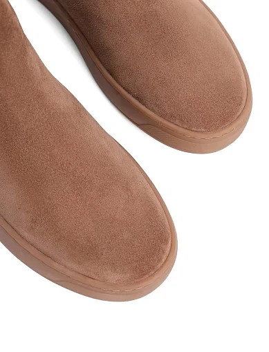 Жіночі черевики челсі MIRATON велюрові бежеві(201-24102-17-3) - фото 5 - Miraton