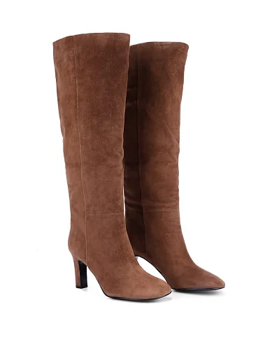 Жіночі чоботи MIRATON велюрові бежеві(203-25111Y-01-1) - фото 4 - Miraton