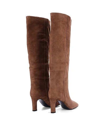 Жіночі чоботи MIRATON велюрові бежеві(203-25111Y-01-1) - фото 5 - Miraton