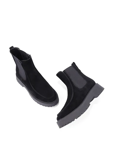 Женские ботинки челси Attizzare велюровые черные - фото 2 - Miraton