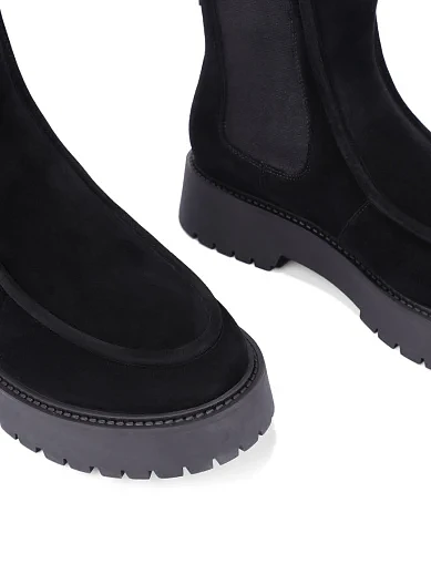 Женские ботинки челси Attizzare велюровые черные - фото 5 - Miraton