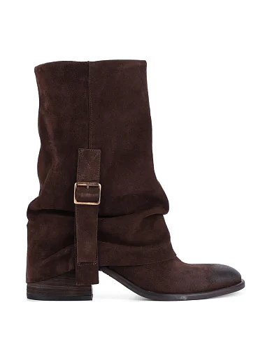 Женские ботинки MIMMU замшевые коричневые - фото 1 - Miraton