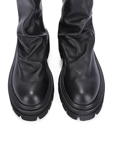 Женские ботинки MIMMU кожаные черные - фото 2 - Miraton
