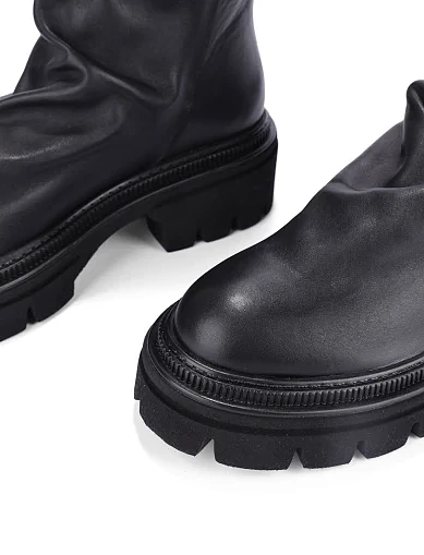 Женские ботинки MIMMU кожаные черные - фото 5 - Miraton