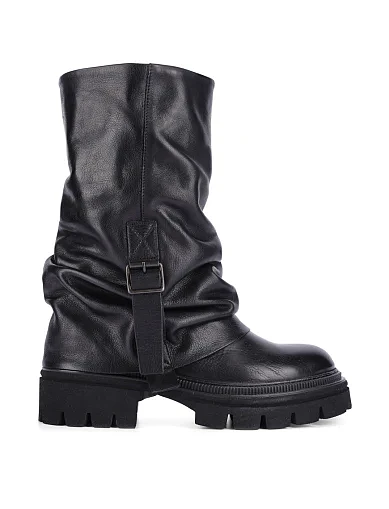 Жіночі черевики MIMMU шкіряні чорні(M482M5) - фото 1 - Miraton