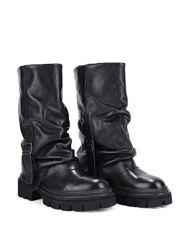 Жіночі черевики MIMMU шкіряні чорні(M482M5) - фото 3 - Miraton