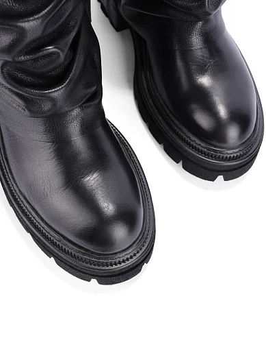 Жіночі черевики MIMMU шкіряні чорні(M482M5) - фото 5 - Miraton