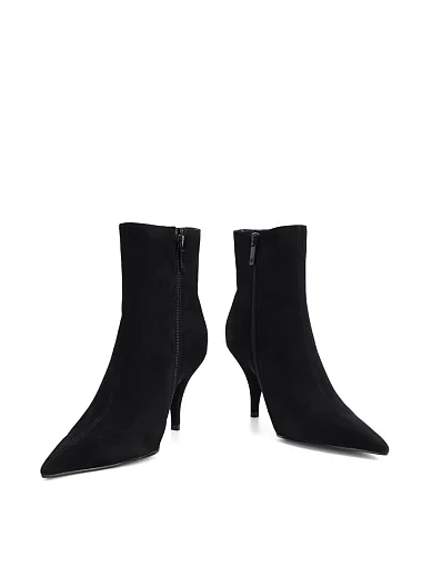 Женские ботинки MIRATON велюровые черные - фото 2 - Miraton